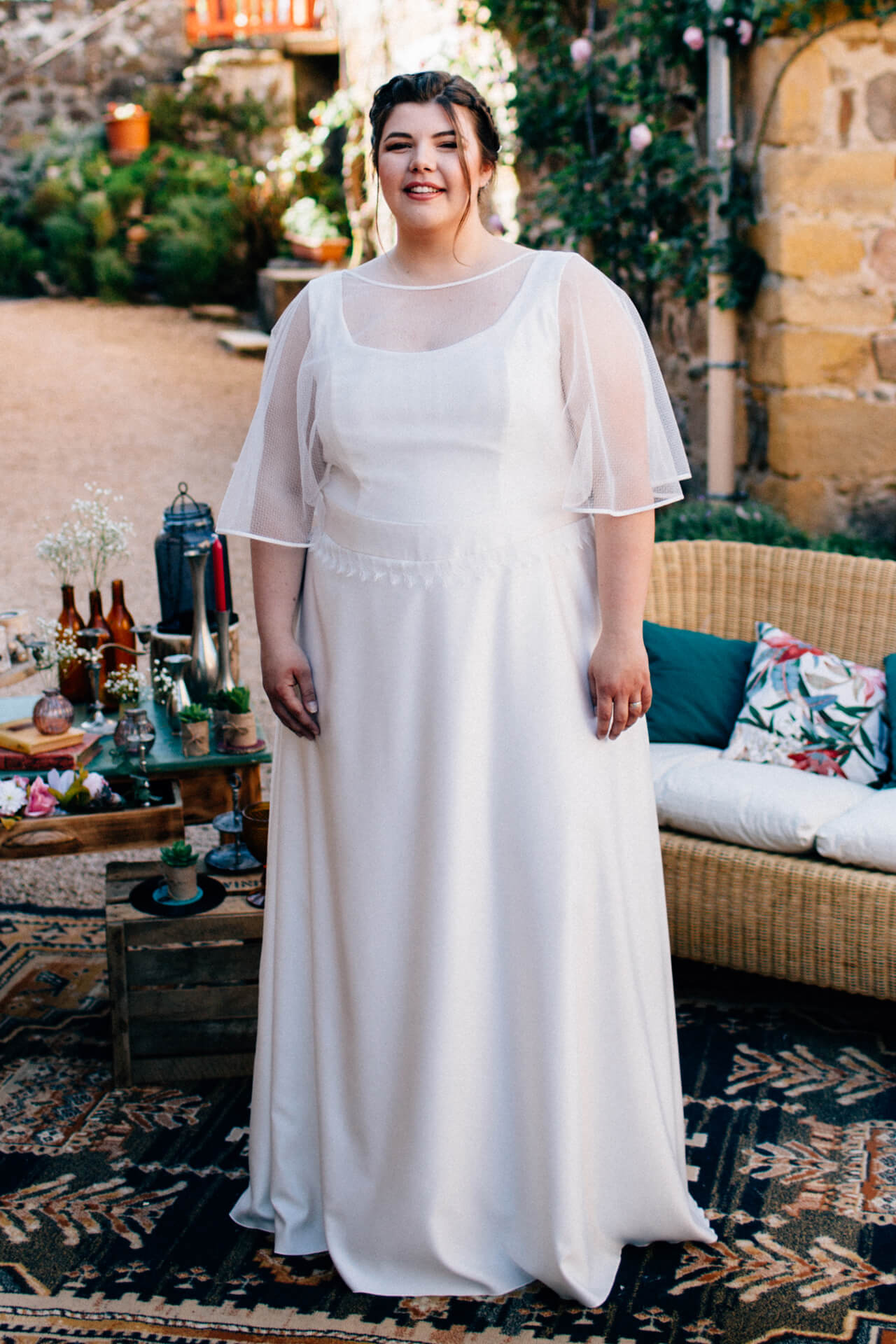 Yael Robe De Mariée Retro Grande Taille Sur Mesure à Lyon